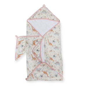 Loulou Lollipop Hooded Towel Set ~ Baby Dinomite