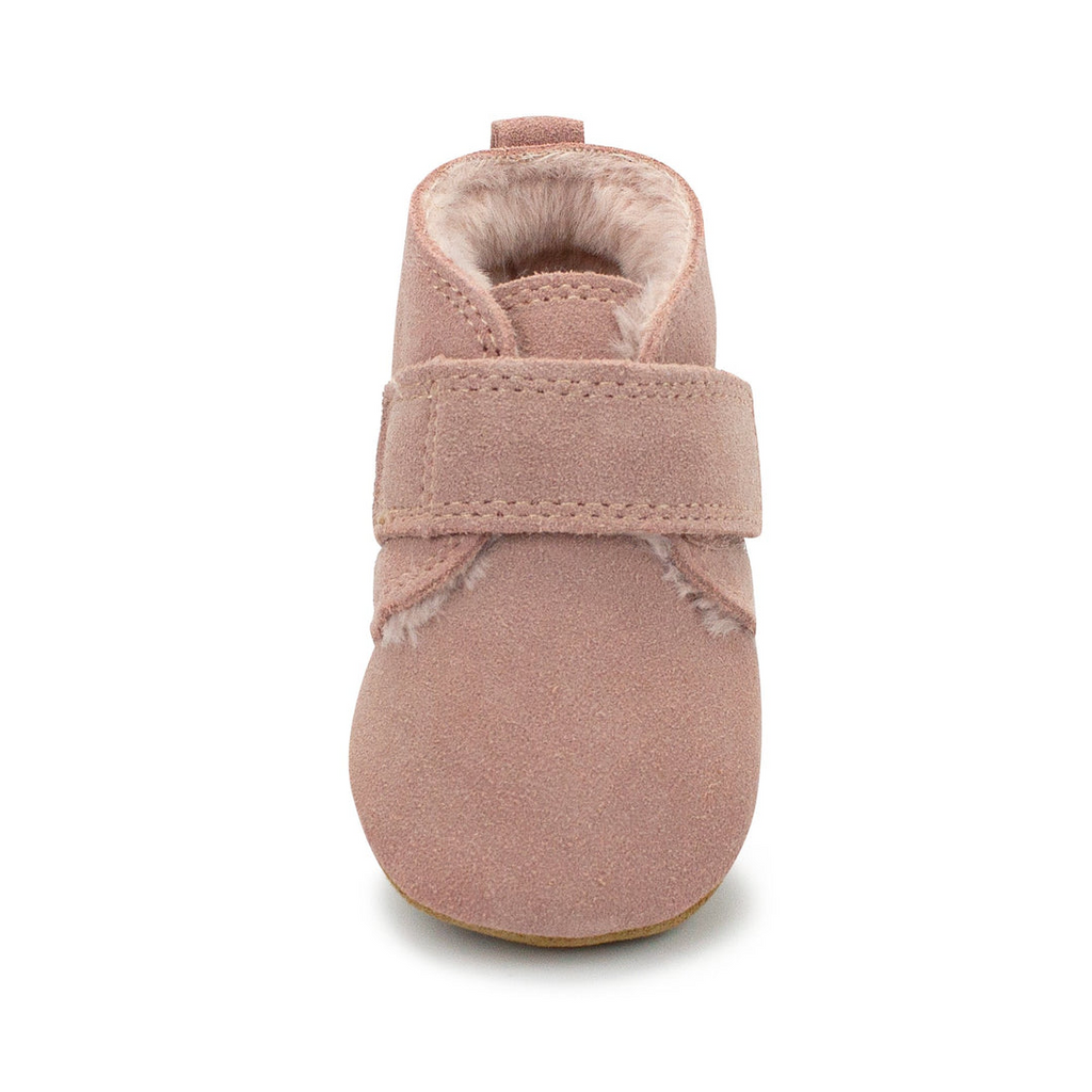 Zutano Fur-Lined Leather Baby Shoe ~ Pink