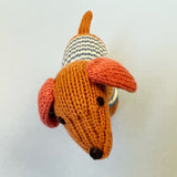 Estella Knit Baby Rattle ~ Dog