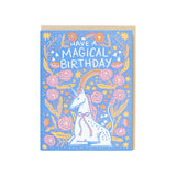 Egg Press Birthday Card ~ Folk Unicorn