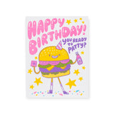 Egg Press Birthday Card ~ Burger Birthday