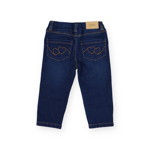 Mayoral Baby Girl Basic Denim Jeggings ~ Dark Wash