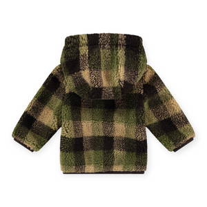 Babyface Baby Fleece Hooded Jacket ~ Jungle Plaid