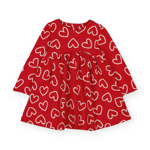 Mayoral Baby Girl Knit Hearts Dress ~ Red