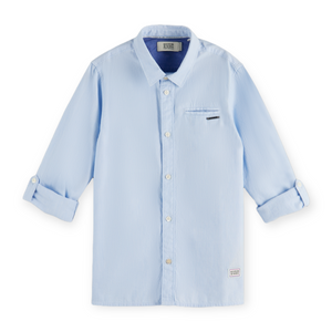 Scotch & Soda Boys Classic Button Down Shirt ~ Blue Stripe