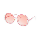 Tiny Treats & Zomi Gems Round Sunglasses w/ Pearls ~ Pink