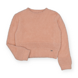 Mayoral Girls Fuzzy Knit Sweater ~ Blush Nude