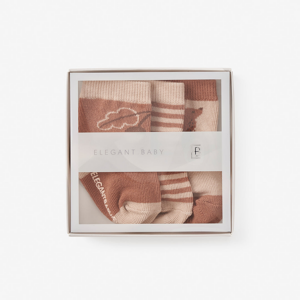 Elegant Baby Non Slip Socks 3 Pack ~ Bear