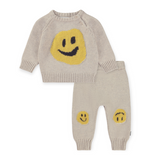 Molo Baby Bless Smiley Knit Sweater & Sol Pants Set ~ Ridge