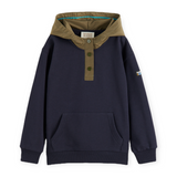 Scotch & Soda Boys Sweatshirt w/ Nylon Hood ~ Night