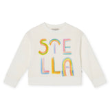 Stella McCartney Girls Stella Rainbow Sweatshirt 7-12 ~ White