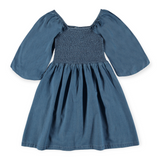 Molo Cherisa Puff Sleeve Dress ~ Washed Chambrey