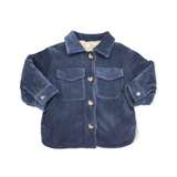 Oh Baby! Baby Sherpa Lined Cord Shirt Jacket ~ Dusty Blue