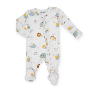 Angel Dear 2 Way Zipper Footie ~ Full Of Love