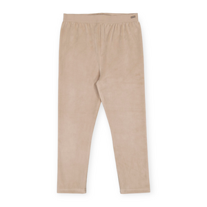 Mayoral Girls Basic Velvet Leggings 7-12 ~ Sepia Beige