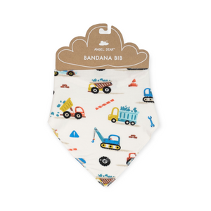 Angel Dear Bandana Bib ~ Crayon Construction Trucks