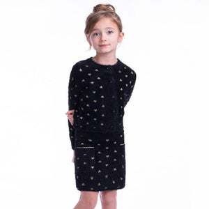Imoga Dolce Fancy Knit Cardigan ~ Black/Gold