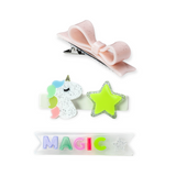 Lilies & Roses Neon Magic Unicorn Alligator Clips