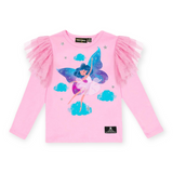 Rock Your Kid Tulle Frill Fairy Girl Tee & Tulle Skirt Set ~ Rose