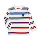 Mayoral Boys l/s Striped T-Shirt ~ White/Red