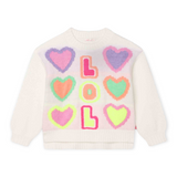 Billieblush Knit LOL Hearts Sweater ~ Ivory