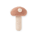 Elegant Baby Knit Rattle ~ Mushroom