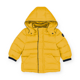 Mayoral Baby Boy Hooded Puffer Coat w/ Logo Detail ~ Honey