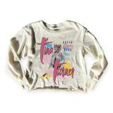 Rowdy Sprout Tina Turner Not Quite Crop l/s Tee ~ Vintage White