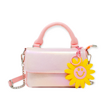 Tiny Treats Shiny Shiny Baguette Handbag w/ Flower Charm
