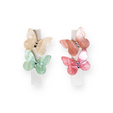 Lilies & Roses Pearlized Pastel Butterfly Clips