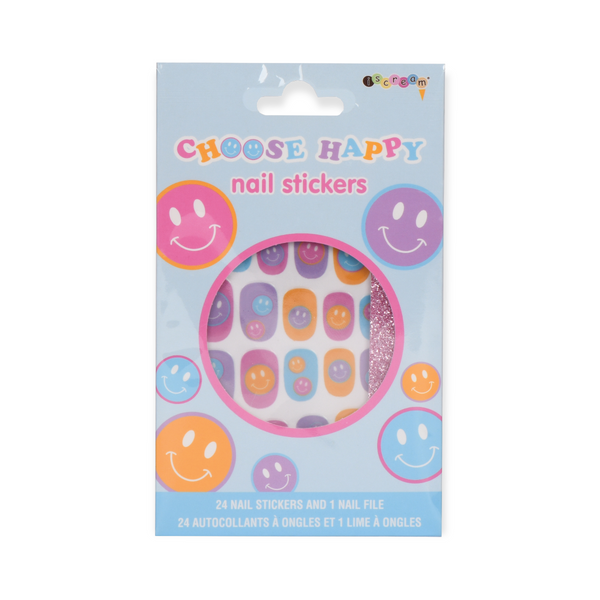 iScream Happy Tie Dye Nail Stickers & File Set – Born Yesterday