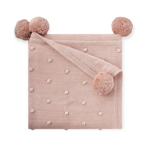 Elegant Baby Popcorn Knit Blanket ~ Pink