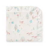 Elegant Baby Printed Muslin Fur Back Blanket ~ Pony Meadow