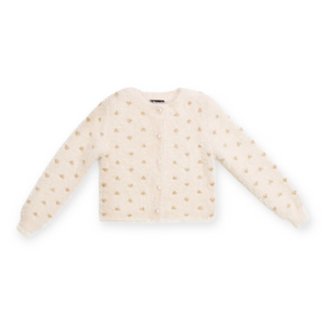 Imoga Dolce Fancy Knit Cardigan ~ Ivory/Gold