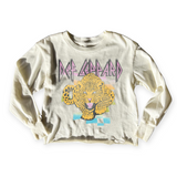 Rowdy Sprout Def Leppard Not Quite Crop l/s Tee ~ Vintage White