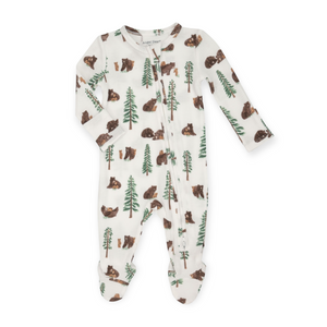 Angel Dear 2 Way Zipper Thermal Footie ~ Brown Bears