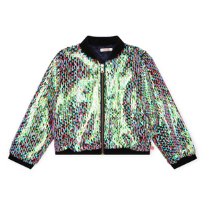 Billieblush Velvet Jacket w/ Sequins ~ Navy