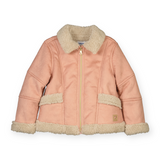 Mayoral Girls Faux Suede Coat ~ Pink