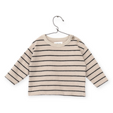 Play Up Baby l/s Striped Top ~ Sand/Charcoal