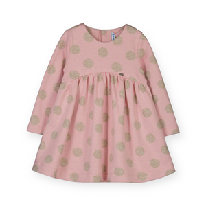 Mayoral Baby Girl Knit Polka Dot Dress ~ Rose