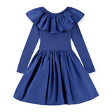 Molo Cille l/s Ruffle Dress ~ Twilight Blue