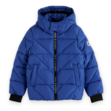 Scotch & Soda Boys Hooded Puffer Coat ~ Cobalt
