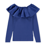 Molo Renate l/s Ruffle Top ~ Twilight Blue