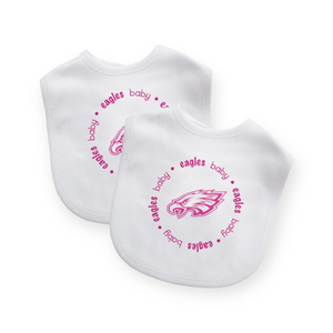 Philadelphia Eagles Bib 2-Pack ~ Pink
