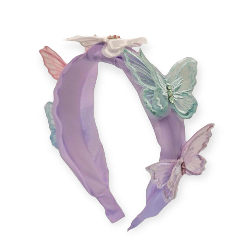 Bari Lynn Chiffon Butterfly Headband