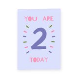 Rumble Cards Birthday Card ~ You Are 2 Today