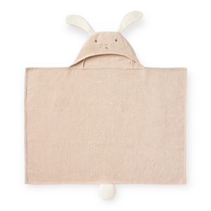 Elegant Baby Hooded Bath Wrap ~ Taupe Bunny