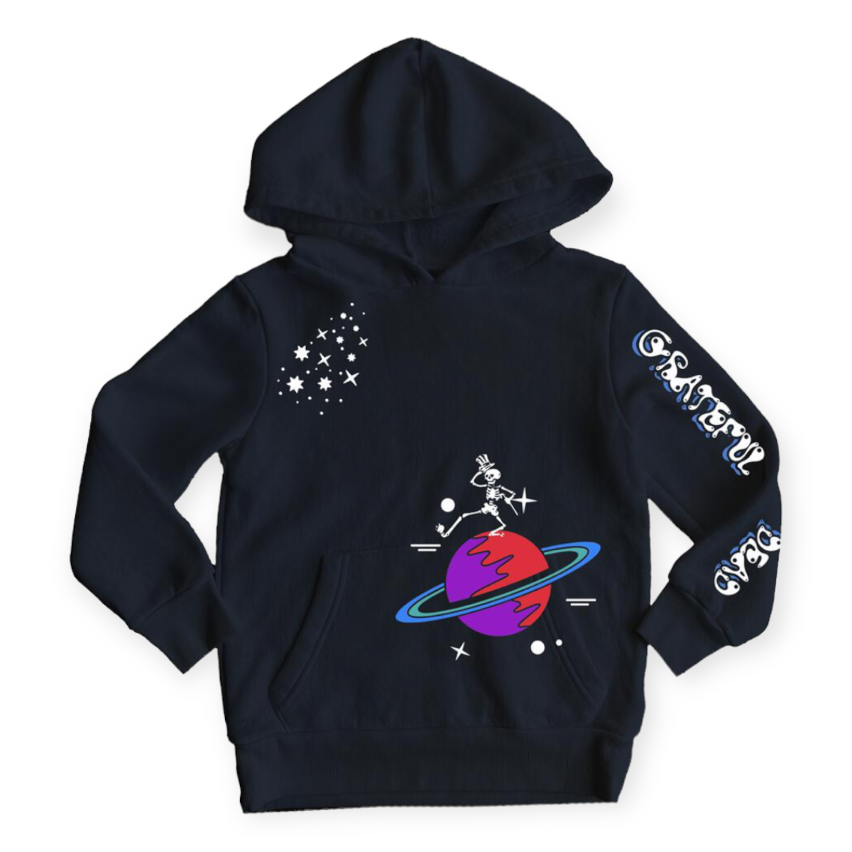 Rowdy Sprout Grateful Dead Hoodie ~ Jet Black – Born Yesterday