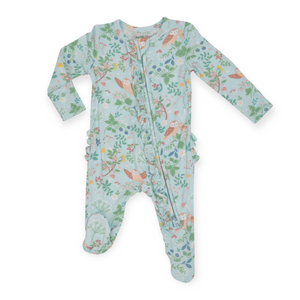 Angel Dear 2 Way Ruffle Zipper Footie ~ Pretty Owls