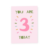 Rumble Cards Birthday Card ~ You Are 3 Today